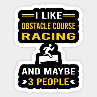 3 People Obstacle Course Racing Race OCR Sticker